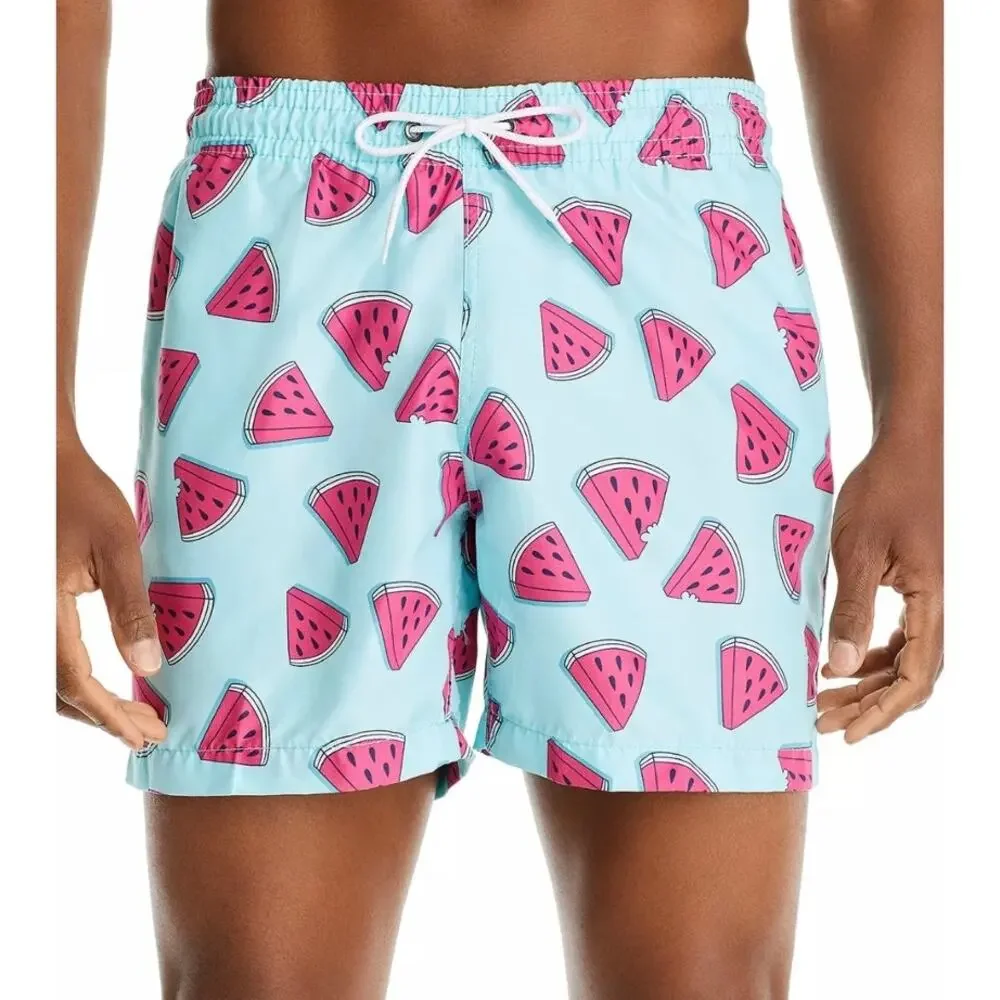 NWT runks Surf & Swim Co. Watermelon Sano Printed Swim Trunks size small